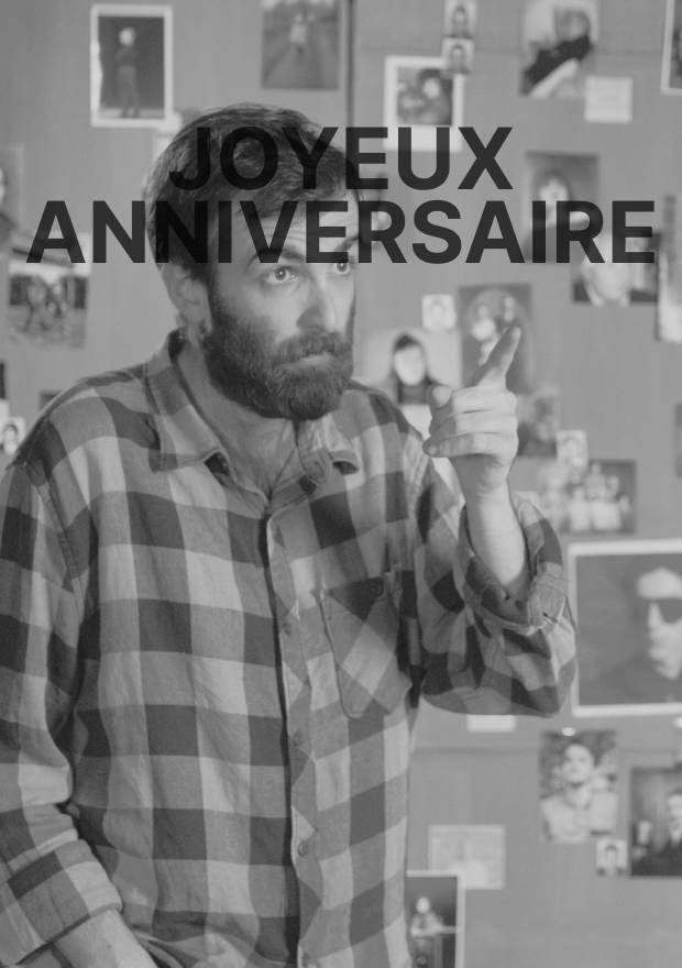 Poster of the play joyeux-anniversaire from la compagnie Les libres penseurs, 2025